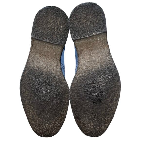 Chukka Boots Blue Suede Italian Leather Gumshoe Sole - Picture 8 of 11